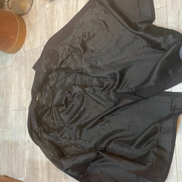 VTG WW2 Canadian RCN Navy Officers Great Coat Wool Mens Medium - Picture 11 of 13